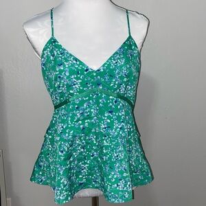 Banana Republic floral ruffled cami